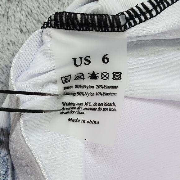 NEW Jusfitsu Swimsuit Size 6 Purple Black Floral Ruched Tummy Control High Cut - Picture 6 of 12